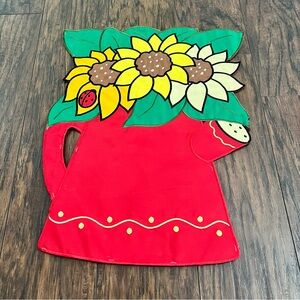 Evergreen enterprises summer sunflower red watering can garden flag